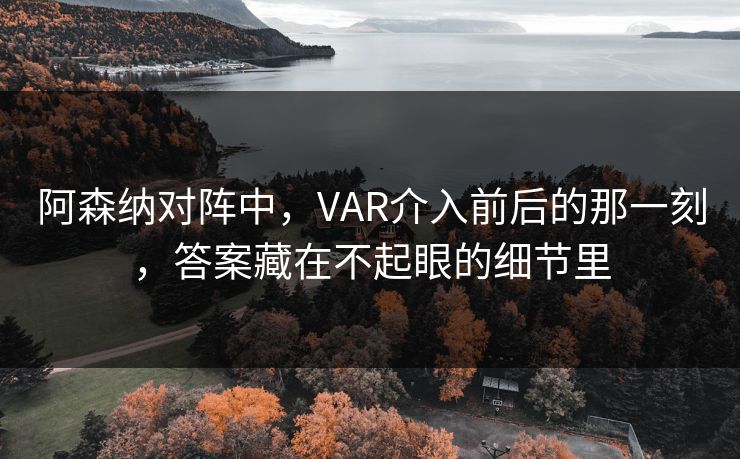 阿森纳对阵中,VAR介入前后的那一刻,答案藏在不起眼的细节里 阿森纳对阵中,VAR介入前后的那一刻,答案藏在不起眼的细节里